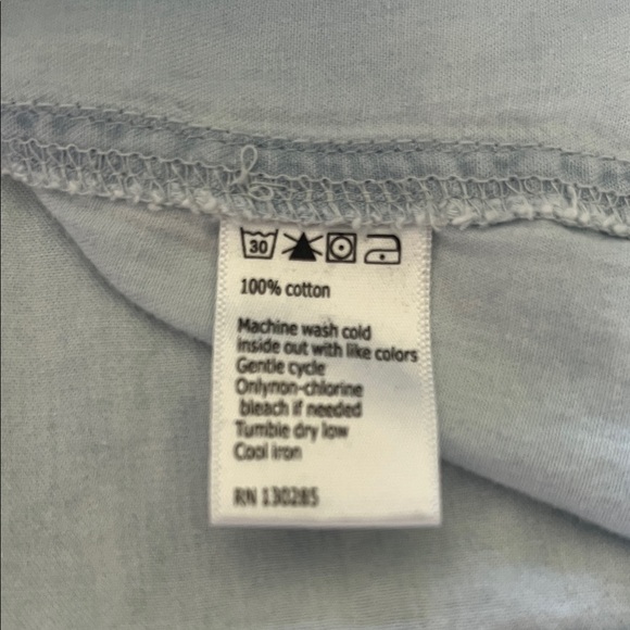 Vintage Lucy & Laurel Denim Sky Blue Sleeveless Top Size M - Picture 7 of 7